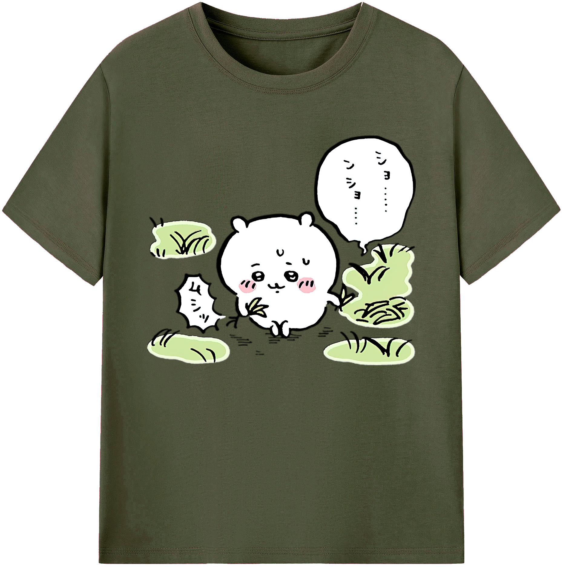 （画像用） ちいかわ ちいかわ Chii-kawa chiikawa 綿100％ メンズ半袖Tシャツ｜肌触りやわらか＆通気性